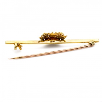 15ct Gold Seed Pearls Brooch